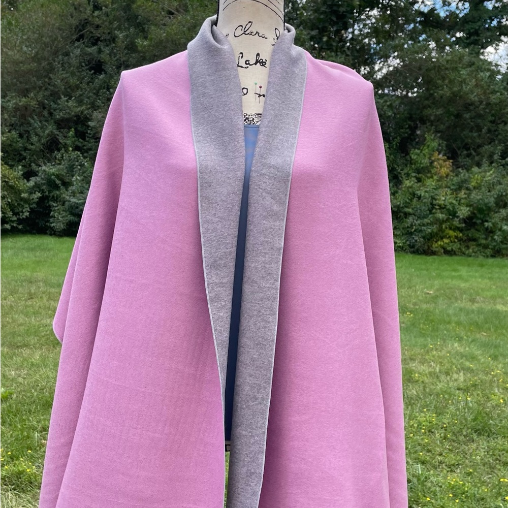 Reversible two-colour cashmere scarf, reversible super soft winter shawl
